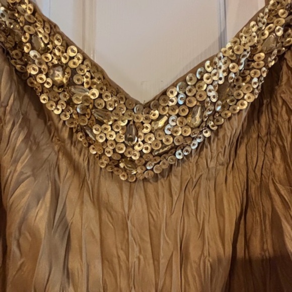 Georgiou Studio Gold beaded & sequin Camisole top medium- Vintage - Picture 3 of 3